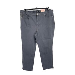 Curves 360 by NYDJ jeans slim straight leg ankle denim gray size 22